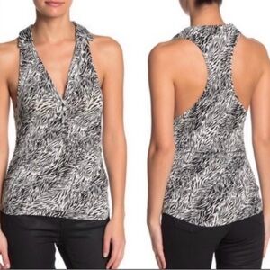 Free People black/white animal print tank